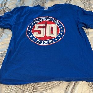 Philadelphia 76ers 50 Seasons Blue T-Shirt